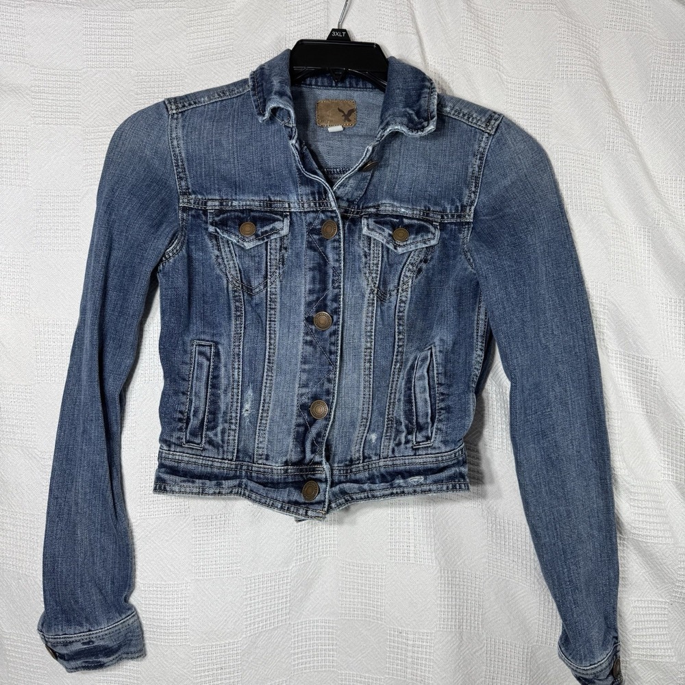 American Eagle Outfitters Women's Button‎ Front Denim Jean Jacket XS